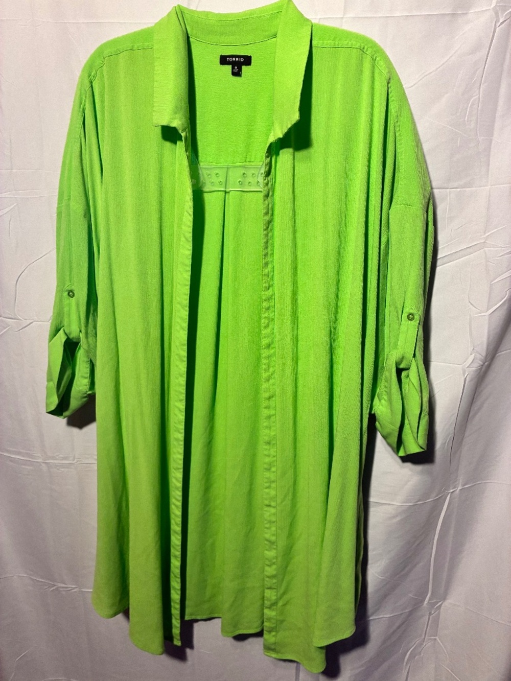 Torrid Size 6 Button-Down Gauze Swim Cover-Up